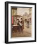 A Parisian Street Scene-Francesco Miralles Galaup-Framed Giclee Print