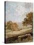 A Park Glade: View of Dedham Church-John Constable-Stretched Canvas