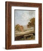 A Park Glade: View of Dedham Church-John Constable-Framed Giclee Print