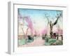 A Park in Springtime, Sendai, Miyagi Prefecture, Japan-null-Framed Giclee Print