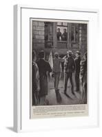 A Parley with the Rioters Outside the Imperial Ottoman Bank-Alexander Stuart Boyd-Framed Giclee Print
