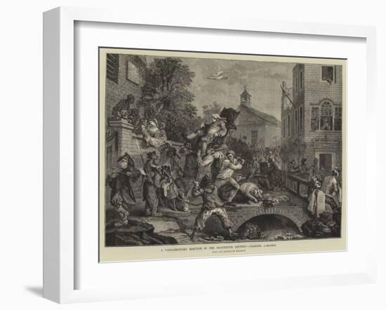 A Parliamentary Election in the Eighteenth Century, Chairing a Member-William Hogarth-Framed Giclee Print