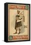 A parlor Match "Old Hoss" Scottish Bagpiper Poster-Lantern Press-Framed Stretched Canvas