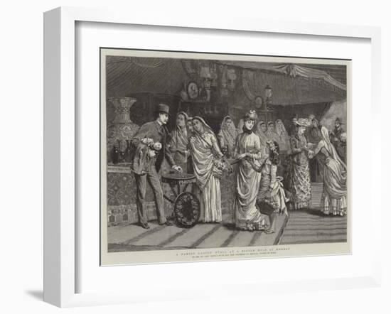 A Parsee Ladies' Stall at a Bazaar Held at Bombay-null-Framed Giclee Print