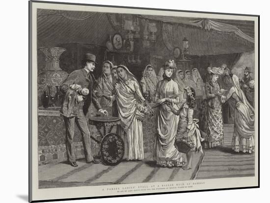 A Parsee Ladies' Stall at a Bazaar Held at Bombay-null-Mounted Giclee Print