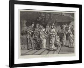 A Parsee Ladies' Stall at a Bazaar Held at Bombay-null-Framed Giclee Print