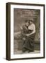 A Parting Word, Romantic Postcard Featuring a Soldier and His Sweetheart-null-Framed Giclee Print