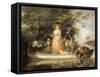 A Party Angling-George Morland-Framed Stretched Canvas