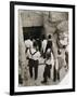 A party going down the steps to the tomb of Tutankhamun, Valley of the Kings, Egypt, 1923-Harry Burton-Framed Photographic Print