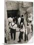 A party going down the steps to the tomb of Tutankhamun, Valley of the Kings, Egypt, 1923-Harry Burton-Mounted Photographic Print