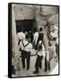 A party going down the steps to the tomb of Tutankhamun, Valley of the Kings, Egypt, 1923-Harry Burton-Framed Stretched Canvas