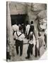 A party going down the steps to the tomb of Tutankhamun, Valley of the Kings, Egypt, 1923-Harry Burton-Stretched Canvas