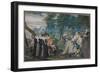 A party in the Open Air. Allegory on Conjugal Love, c. 1590-1595-Isaac Oliver-Framed Giclee Print