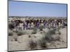 A party of Bedouin leading their camels in the desert-Werner Forman-Mounted Giclee Print