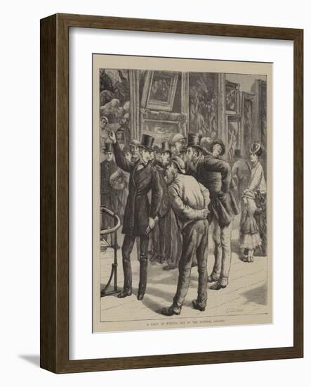 A Party of Working Men at the National Gallery-Edward Frederick Brewtnall-Framed Giclee Print