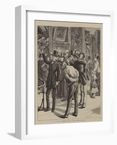 A Party of Working Men at the National Gallery-Edward Frederick Brewtnall-Framed Giclee Print