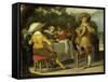 A Party Outdoors-Dirck Hals-Framed Stretched Canvas