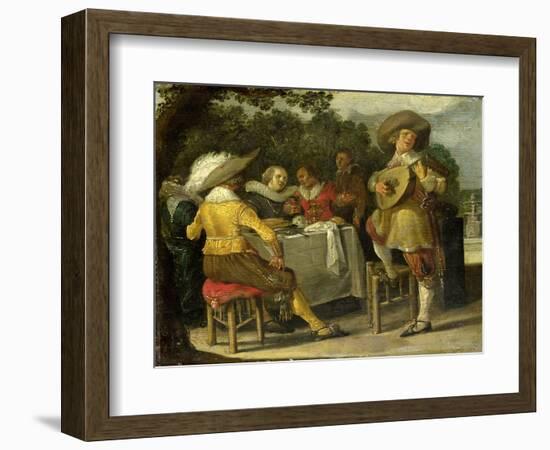 A Party Outdoors-Dirck Hals-Framed Art Print