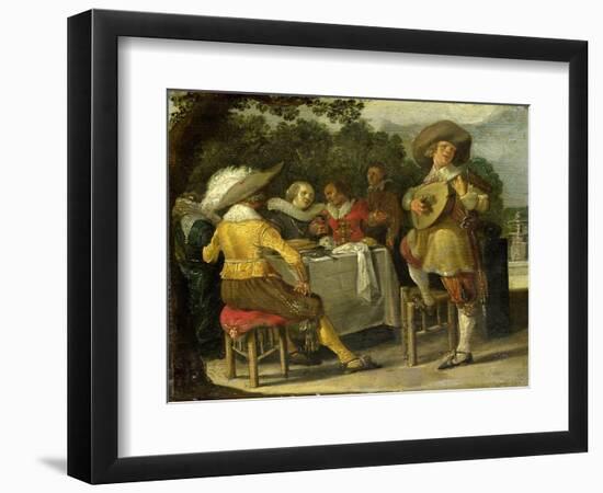 A Party Outdoors-Dirck Hals-Framed Art Print