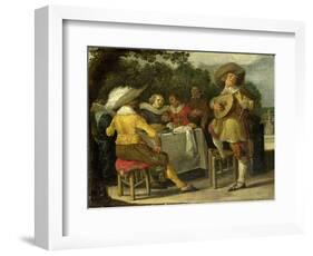 A Party Outdoors-Dirck Hals-Framed Art Print