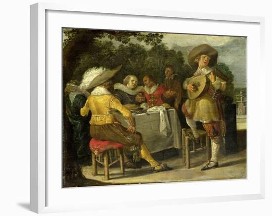 A Party Outdoors-Dirck Hals-Framed Art Print