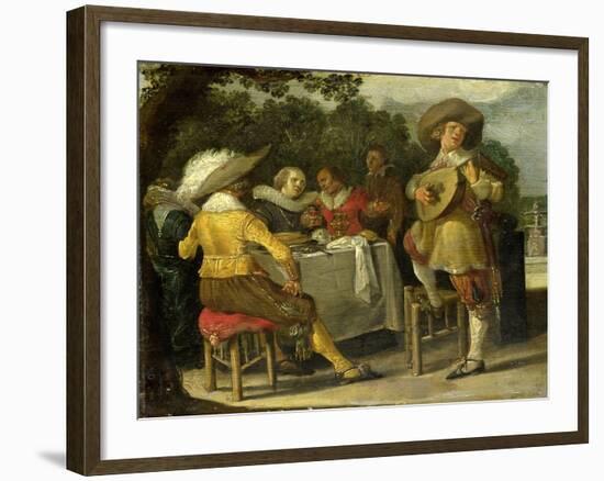 A Party Outdoors-Dirck Hals-Framed Art Print