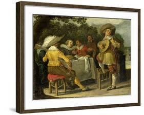 A Party Outdoors-Dirck Hals-Framed Art Print