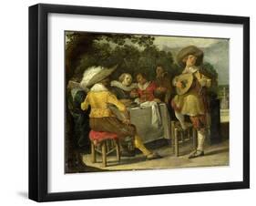 A Party Outdoors-Dirck Hals-Framed Art Print