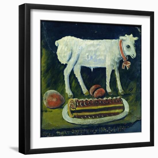 A Paschal Lamb, 1914-Niko Pirosmani-Framed Giclee Print