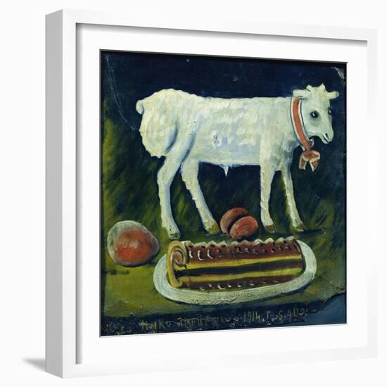 A Paschal Lamb, 1914-Niko Pirosmani-Framed Giclee Print