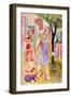 A Pastel Pair in a Park with a Pink Pup-Josh Byer-Framed Giclee Print