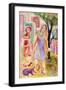 A Pastel Pair in a Park with a Pink Pup-Josh Byer-Framed Giclee Print