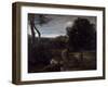 A Pastor Bathing-Jean-Baptiste-Camille Corot-Framed Giclee Print