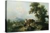 A Pastoral Scene with Cowherds, C.1750-Francesco Zuccarelli-Stretched Canvas