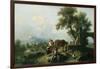 A Pastoral Scene with Cowherds, C.1750-Francesco Zuccarelli-Framed Giclee Print