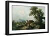 A Pastoral Scene with Cowherds, C.1750-Francesco Zuccarelli-Framed Giclee Print