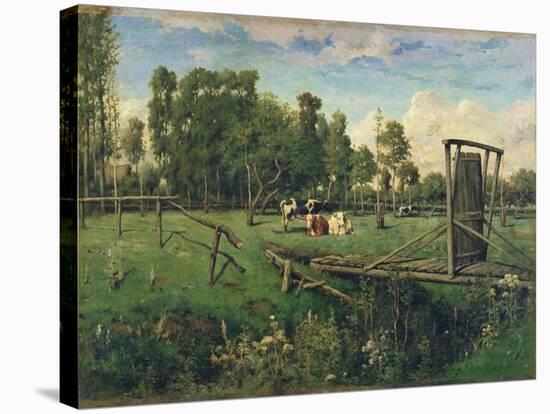 A Pasture in Normandy-Constant-emile Troyon-Stretched Canvas