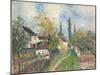 A Path at Les Sablons, 1883-Alfred Sisley-Mounted Giclee Print