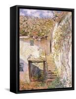 A Path on the Edges of Pontoise-Camille Pissarro-Framed Stretched Canvas