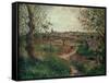 A Path Through the Fields (Pontoise)-Camille Pissarro-Framed Stretched Canvas