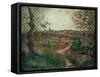 A Path Through the Fields (Pontoise)-Camille Pissarro-Framed Stretched Canvas