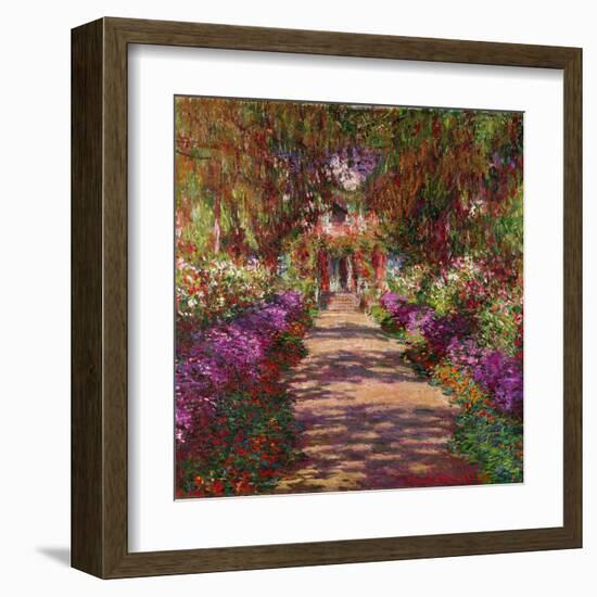 A Pathway in Monet's Garden, Giverny, 1902-Claude Monet-Framed Premium Giclee Print