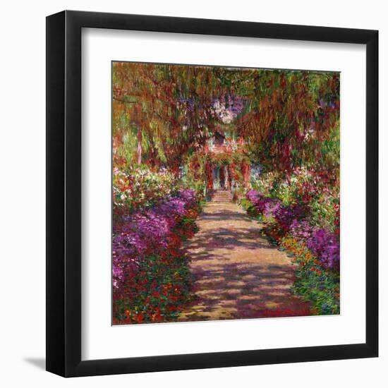 A Pathway in Monet's Garden, Giverny, 1902-Claude Monet-Framed Premium Giclee Print