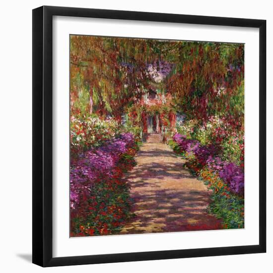 A Pathway in Monet's Garden, Giverny, 1902-Claude Monet-Framed Premium Giclee Print