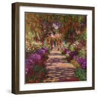 A Pathway in Monet's Garden, Giverny, 1902-Claude Monet-Framed Giclee Print