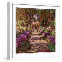 A Pathway in Monet's Garden, Giverny, 1902-Claude Monet-Framed Giclee Print