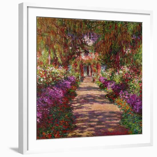 A Pathway in Monet's Garden, Giverny, 1902-Claude Monet-Framed Giclee Print