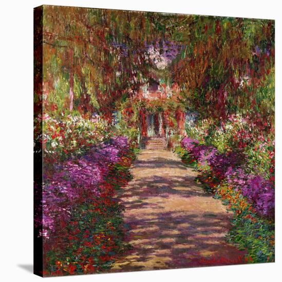 A Pathway in Monet's Garden, Giverny, 1902-Claude Monet-Stretched Canvas