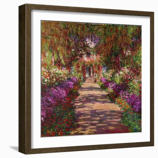 A Pathway in Monet's Garden, Giverny, 1902-Claude Monet-Framed Giclee Print