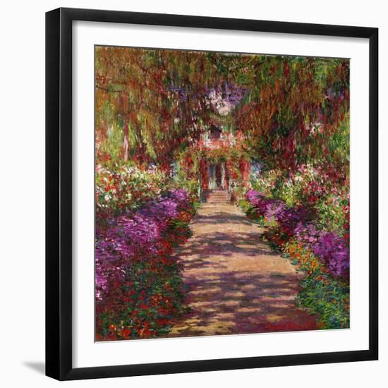 A Pathway in Monet's Garden, Giverny, 1902-Claude Monet-Framed Giclee Print